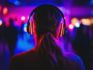A retro-themed silent disco featuring classic rock, disco, and pop hits from the 70s, 80s, and 90s