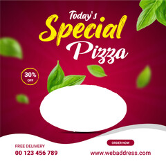 Special Pizza and Delicious Food Promotional Banner Template
