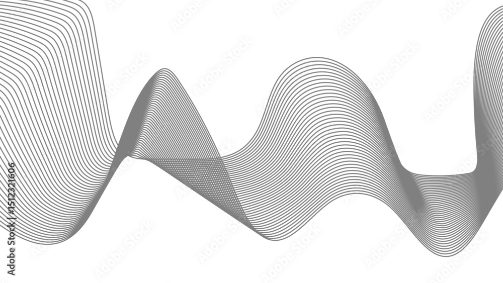 Poster abstract wave element for design. digital frequency track equalizer. stylized line art background. v