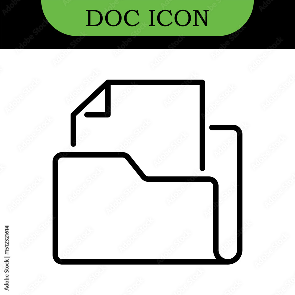 Poster document line editable icons set. vector illustration in thin line modern style of paper documentati
