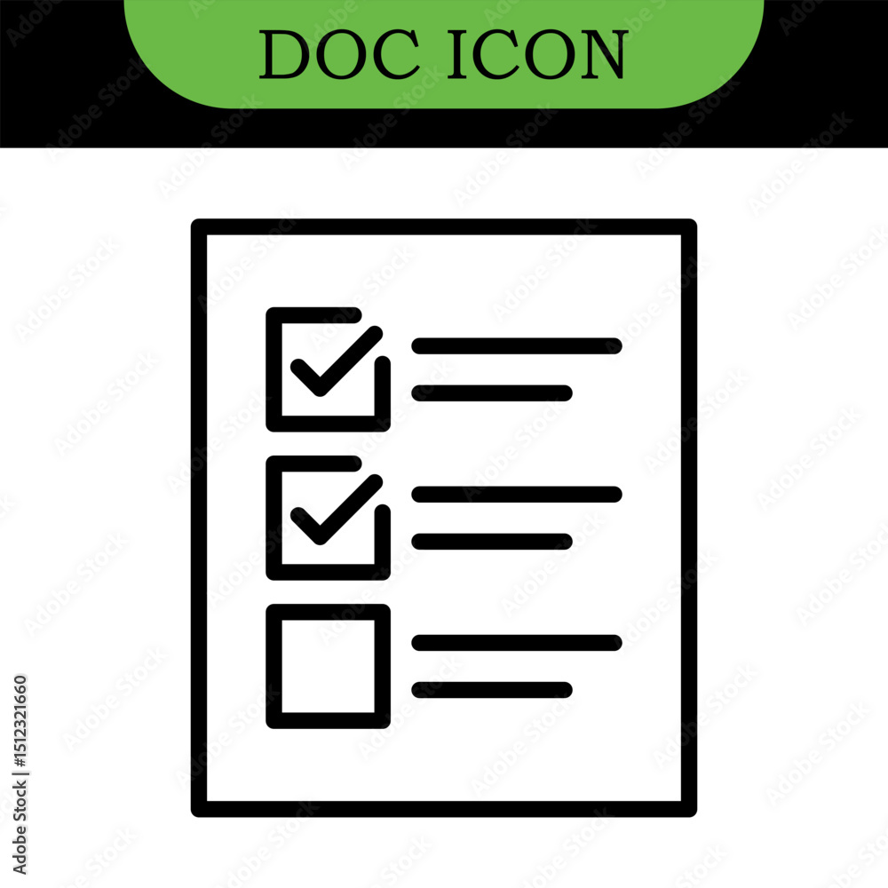 Poster document line editable icons set. vector illustration in thin line modern style of paper documentati