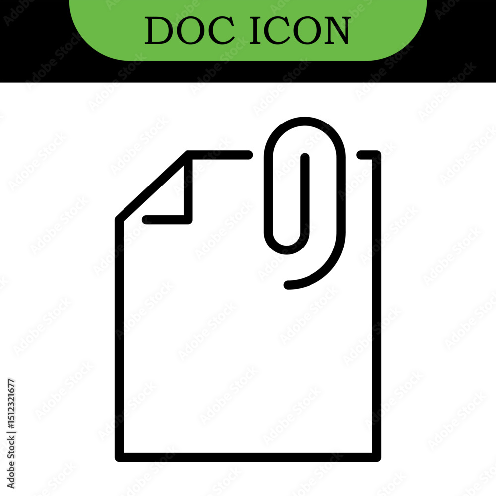 Poster document line editable icons set. vector illustration in thin line modern style of paper documentati