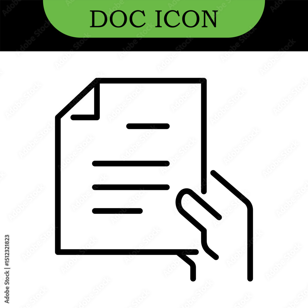 Aufkleber document line editable icons set. vector illustration in thin line modern style of paper documentati