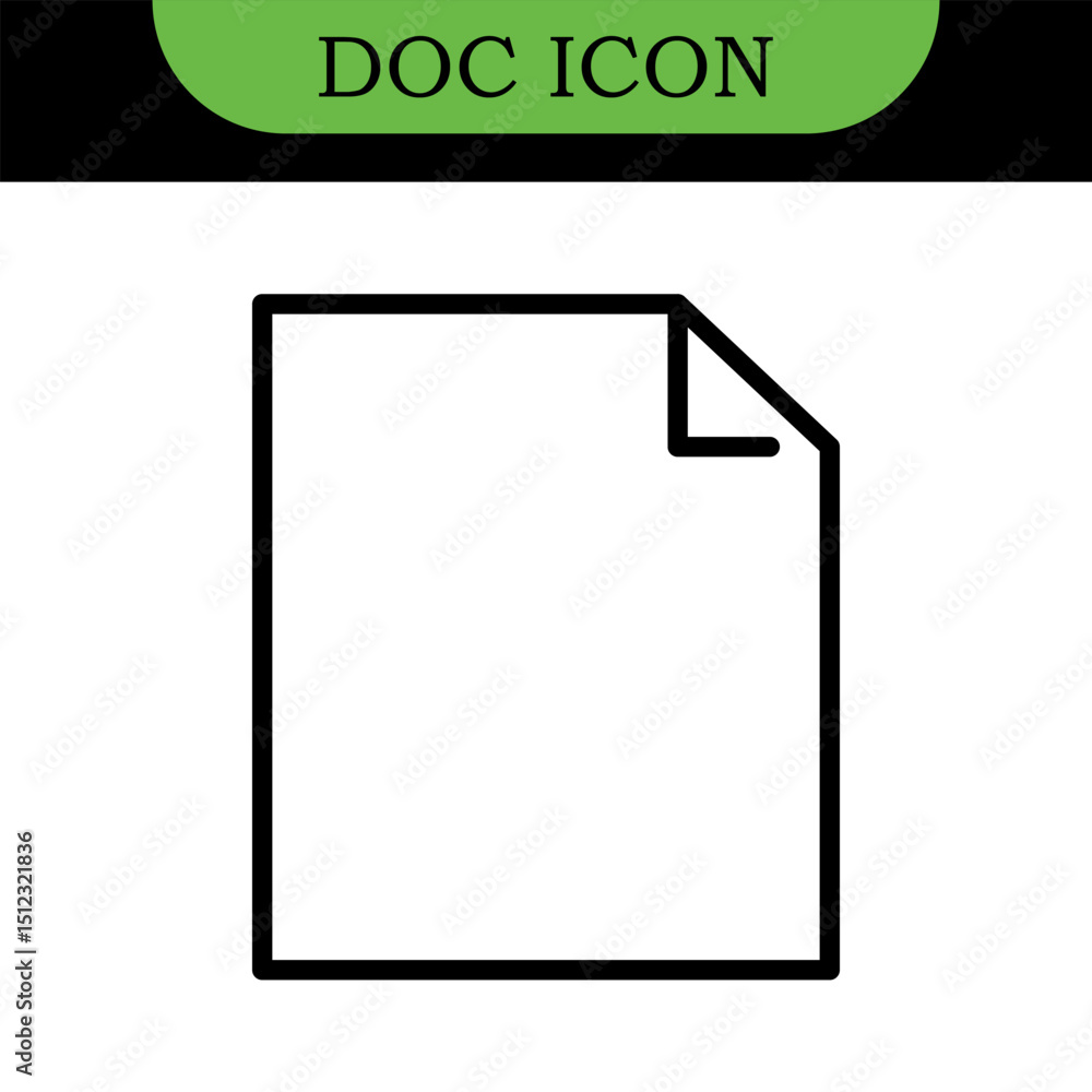Poster document line editable icons set. vector illustration in thin line modern style of paper documentati