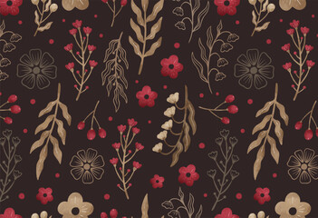 Lovely and Beautiful Spring Flowers Pattern for Fabric, Wallpaper, and More