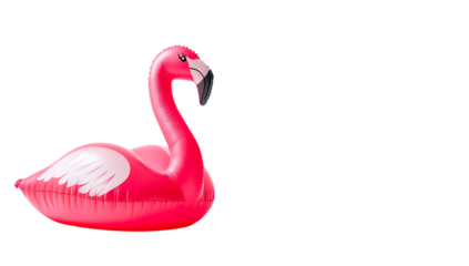 Fun summer pool floatie. Tropical bird  isolated on transparent background	