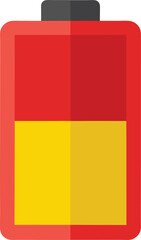 Battery Icon Minimal Colored Flat Vector Illustration for Power and Energy