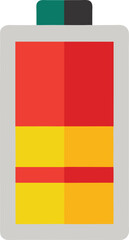 Fototapeta premium Minimal Colored Flat Battery Vector Illustration Design for Device Charging