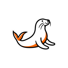 Stylized Sea Lion Illustration