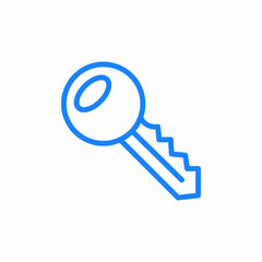 metal key icon sign vector
