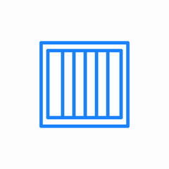 prison bars icon sign vector