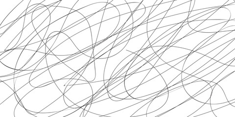 Abstract Linear Pattern on White Background with Intricate Overlapping Lines