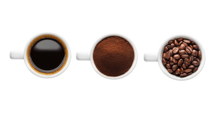 Stages of preparing cappuccino