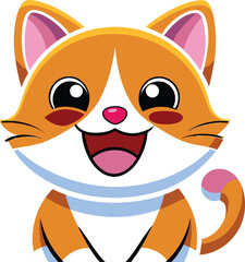 Cute happy cat image.