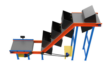 Industrial Automation: Bucket Conveyor System for Efficient Material Transport - Transparent PNG...