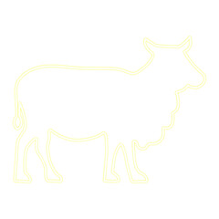 vector illustration of a cow