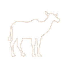 vector illustration of a cow