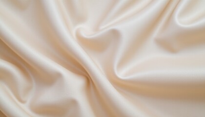 abstract beige fabric texture with soft, flowing waves and subtle light variations on the right side, subject on the left in airy pastel style with pure white tones