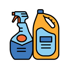 Cleaning products color flat icon for digital and print projects.PFAS product