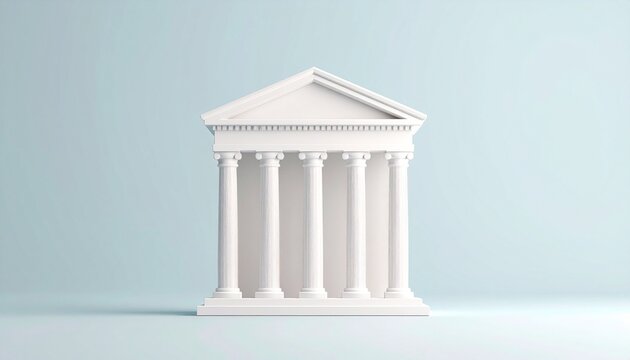 classical column isolated on white