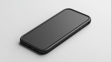 Matte Black Smartphone Case with Camera Cutout on an Elegant Surface