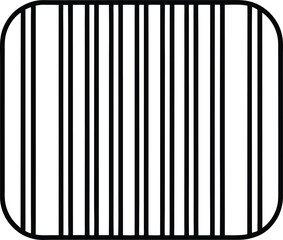 Line Art Barcode Vector Illustration Design for Efficient Scanning and Inventory Management