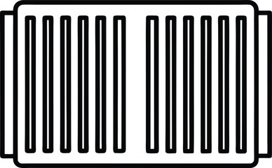 Barcode Icon Line Art Vector Illustration for Product Identification and Retail Solutions