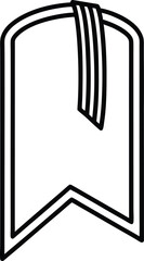 Bookmark Line Art Icon for Personal Bookmarks and Web Navigation