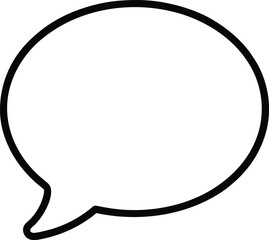 Chat Bubble Icon Line Art Vector Illustration for Online Communication and Messaging Apps