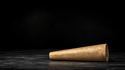 Golden Vase on a Black Table