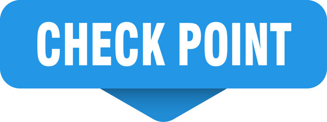 check point sticker. check point sign on transparent background