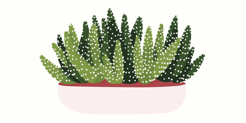 A vibrant illustration of a succulent plant in a delicate ceramic pot, capturing the natural beauty and simplicity.