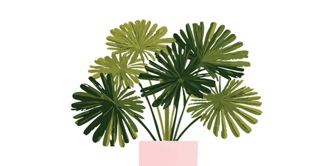 A delightful depiction of a flourishing plant, adding a touch of nature's serenity to any space, captured in a vibrant and lively illustration.