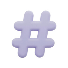 Purple hashtag symbol icon