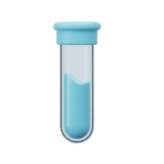 Test tube with blue liquid