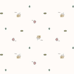 Creative Geometric Floral Scrollwork Hand Drawn Illustrations