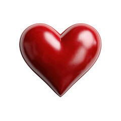 Fototapeta premium Red heart shape isolated on transparent background