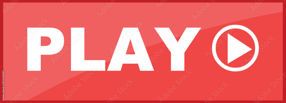 Poster vector illustration rectangular shape play digital button