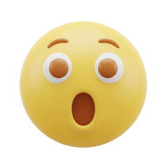Surprised face emoji in yellow