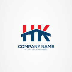 HK or KH Creative Modern Letters Logo Design Element