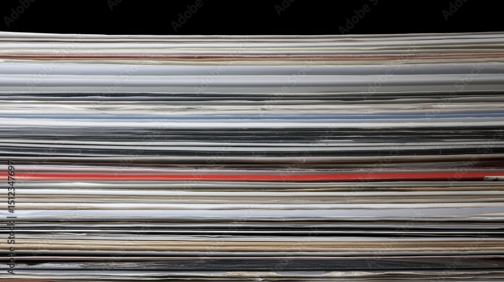 Aufkleber a stack of books with a red stripe in the middle.