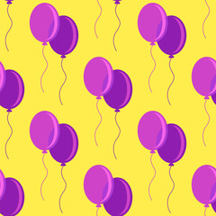 seamless pattern with colored balloons