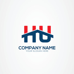 HU UH Creative Modern Letters Logo Design Element