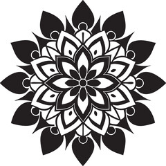 black and white flower