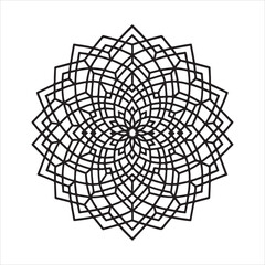 Obraz premium Geometric Grid Mandala Design Art & Illustration