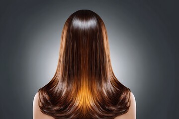Hair oil and strands in clean commercial style, soft light and fog