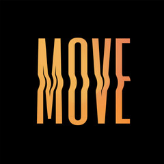 Vector text illustration for Move.