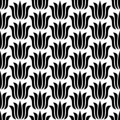 Geometric floral botanical decorative seamless texture for fabric, print, textile, stationery, clothing and wallpaper. Elegant vector background.