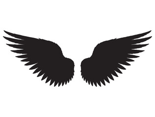 Naklejka premium Angle Wing Silhouette