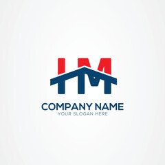 IM or MI Creative Modern Letters Logo Design Element